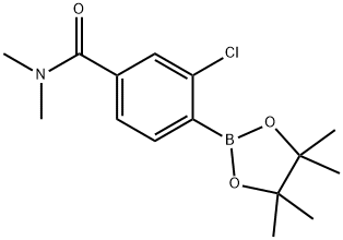 3-chloro-N,N-dimethyl-4-(tetramethyl-1,3,2-dioxaborolan-2-yl)benzamide Structure
