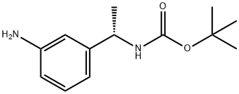 tert-butyl (S)-(1-(3-aminophenyl)ethyl)carbamate Struktur