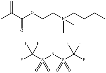 N-[2-(甲基丙烯酰氧基)乙基]-N,N-二甲基丁-1-铵双(三氟甲磺酰)亚胺, 1616483-28-3, 结构式