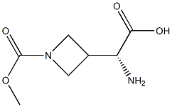 3-Azetidineacetic acid, alpha-amino-1-(methoxycarbonyl)-, (alphaR)-,1620451-66-2,结构式