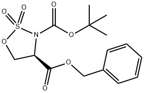 4-苄基3-(叔丁基)(R)-1,2,3-噁噻唑烷-3,4-二羧酸2,2-二氧化物, 1620620-29-2, 结构式