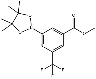 methyl 2-(4,4,5,5-tetramethyl-1,3,2-dioxaborolan-2-yl)-6-(trifluoromethyl)isonicotinate Structure