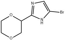 4-Bromo-2-(1,4-dioxan-2-yl)-1H-imidazole 结构式