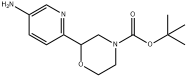 tert-butyl 2-(5-aminopyridin-2-yl)morpholine-4-carboxylate Struktur