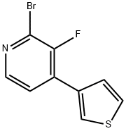 2-Bromo-3-fluoro-4-(3-thienyl)pyridine,1622838-87-2,结构式