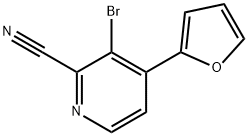 3-Bromo-4-(2-furyl)-2-pyridinecarbonitrile,1622838-91-8,结构式