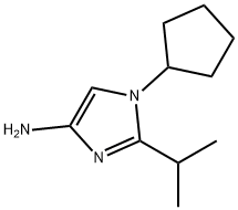1-Cyclopentyl-2-(1-methylethyl)-1H-imidazol-4-amine, 1622838-99-6, 结构式