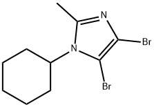 4,5-Dibromo-1-cyclohexyl-2-methyl-1H-imidazole 结构式