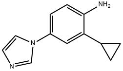 2-Cyclopropyl-4-(1H-imidazol-1-yl)aniline 结构式