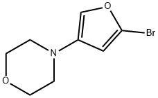 2-Bromo-4-(morpholino)furan Struktur