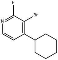 2-Fluoro-3-bromo-4-cyclohexylpyridine Structure
