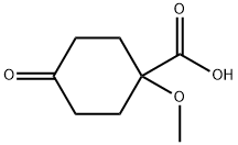 1-methoxy-4-oxocyclohexane-1-carboxylic acid Structure