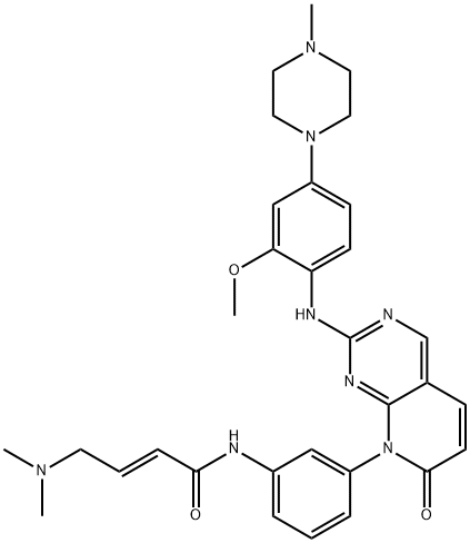 1625677-38-4 (E)-4-(Dimethylamino)-N-(3-(2-((2-methoxy-4-(4-methylpiperazin-1-yl)phenyl)amino)-7-oxopyrido[2,3-d]pyrimidin-8(7H)-yl)phenyl)but-2-enamide