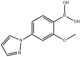 2-Methoxy-4-(1H-pyrazol-1-yl)phenylboronic acid 结构式