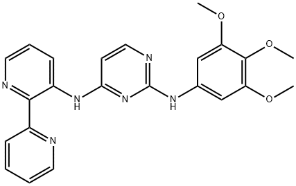 N4-([2,2'-bipyridin]-3-yl)-N2-(3,4,5-trimethoxyphenyl)pyrimidine-2,4-diamine Structure