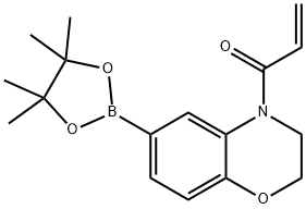 1-(6-(4,4,5,5-tetramethyl-1,3,2-dioxaborolan-2-yl)-2H-benzo[b][1,4]oxazin-4(3H)-yl)prop-2-en-1-one,1629584-74-2,结构式