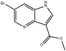 6-溴-1H-吡咯并[3,2-B]吡啶-3-羧酸甲酯 结构式
