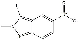 3-iodo-2-methyl-5-nitro-2H-indazole 结构式