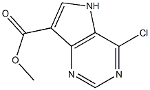 Methyl 4-chloro-5H-pyrrolo[3,2-d]pyrimidine-7-carboxylate Structure