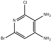 2-chloro-6-bromo-3,4-diaminopyridine Structure