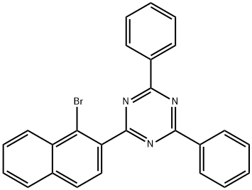 2-(1-Bromonaphthalen-2-yl)-4,6-diphenyl-1,3,5-triazine Struktur