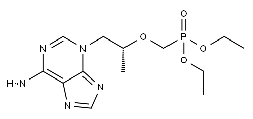 (R)-diethyl (((1-(6-amino-3H-purin-3-yl)propan-2-yl)oxy)methyl)phosphonate Struktur