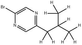 2-Bromo-5-(iso-butyl-d9)-pyrazine,1643538-32-2,结构式
