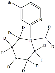 4-Bromo-2-[(N-methylpiperazin-d11)-1-yl]pyridine Struktur