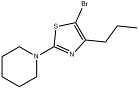 5-Bromo-4-(n-propyl)-2-(piperidino)thiazole, 1643543-17-2, 结构式