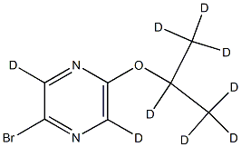 2-Bromo-5-(iso-propoxy)pyrazine-d9 Structure