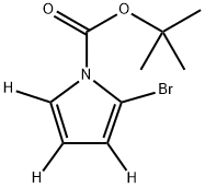 N-Boc-1H-2-bromo(pyrrole-3,4,5-d3) Struktur