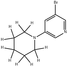3-Bromo-5-(piperidino-d10)-pyridine Structure