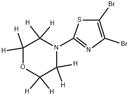 4,5-Dibromo-2-(morpholino-d8)-thiazole Structure