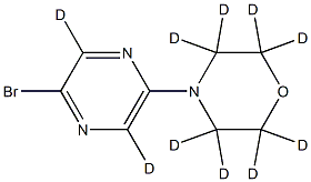 2-Bromo-5-(morpholino)pyrazine-d10 Structure