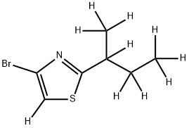 4-Bromo-2-(sec-butyl)thiazole-d10 结构式
