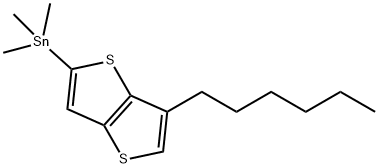 tributyl(6-hexylthieno[3,2-b]thiophen-2-yl)stannane Structure
