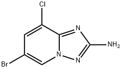 2-氨基-6-溴-8-氯-[1,2,4]三唑并[1,5-A]吡啶, 1649478-43-2, 结构式
