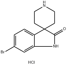 6-Bromo-1,2-Dihydrospiro[Indole-3,4'-Piperidine]-2-One Hydrochloride Struktur
