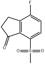 4-氟-7-(甲基磺酰基)-2,3-二氢-1H-茚满-1-酮, 1672665-29-0, 结构式