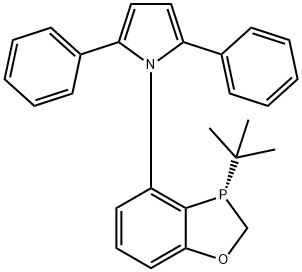 [1-[(3S)-3-叔丁基-2,3-二氢-1,3-苯并氧磷杂环戊二烯-4-基]-2,5-二苯基-1H-吡咯] 结构式