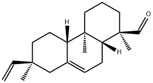 1-Phenanthrenecarboxaldehyde, 7-ethenyl-1,2,3,4,4a,4b,5,6,7,8,10,10a-dodecahydro-1,4a,7-trimethyl-, (1R,4aR,4bS,7S,10aR)- 结构式