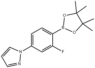 2-Fluoro-4-(1H-pyrazol-1-yl)phenylboronic acid pinacol ester Structure