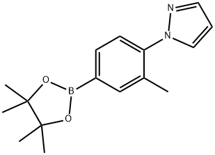 3-Methyl-4-(1H-pyrazol-1-yl)phenylboronic acid pinacol ester,1688666-80-9,结构式