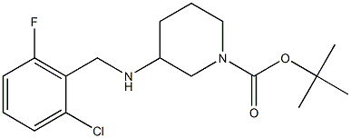 tert-butyl 3-((2-chloro-6-fluorobenzyl)amino)piperidine-1-carboxylate,1692018-48-6,结构式