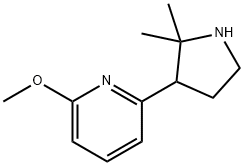 Pyridine, 2-(2,2-dimethyl-3-pyrrolidinyl)-6-methoxy- Structure