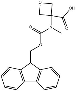 3-(((((9H-荧光素-9-基)甲氧基)羰基)(甲基)氨基)氧杂环丁烷-3-羧酸,1695443-84-5,结构式