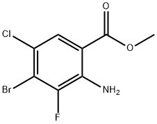 methyl 2-amino-4-bromo-5-chloro-3-fluorobenzoate Structure