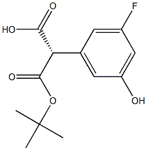 (S)-2-(tert-butoxycarbonyl)-2-(3-fluoro-5-hydroxyphenyl)acetic acid Struktur