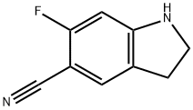 6-氟吲哚啉-5-甲腈, 1702230-01-0, 结构式