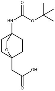 2-(4-((tert-Butoxycarbonyl)amino)-2-oxabicyclo[2.2.2]octan-1-yl)acetic acid Structure